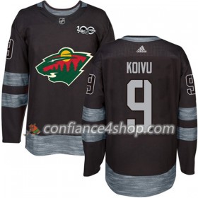 Adidas Maillot de Hockey Minnesota Wild Mikko Koivu 9 1917-2017 100th Anniversary Noir Authentic - Homme